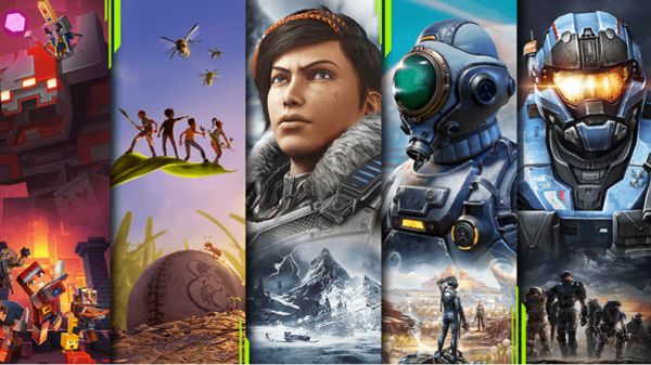 Xbox 游戏的 Montage：Sea of Thieves、Grounded、Gears 5、Outer Worlds 和 Halo