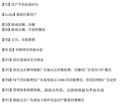 游戏业界必须懂的专业术语