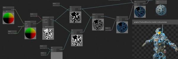 用于在 SHADER GRAPH 中构建着色器的基于节点的可视化界面