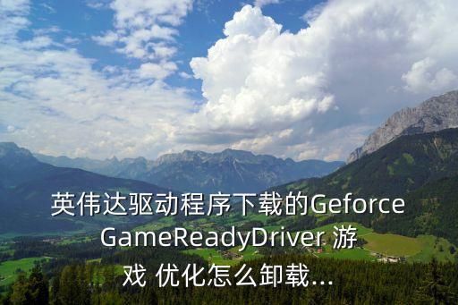 英伟达驱动程序下载的GeforceGameReadyDriver 游戏 优化怎么卸载...