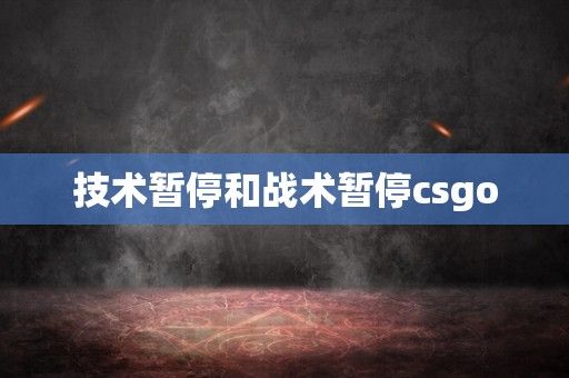 技术暂停和战术暂停csgo