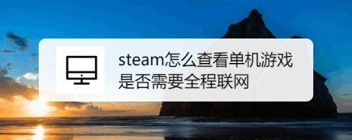 steam怎么查看单机游戏是否需要全程联网