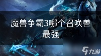 魔兽争霸3哪个召唤兽最强