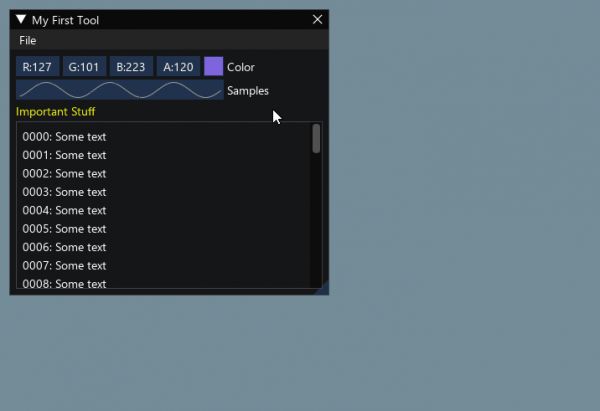 imgui widget