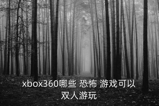 xbox360哪些 恐怖 游戏可以双人游玩