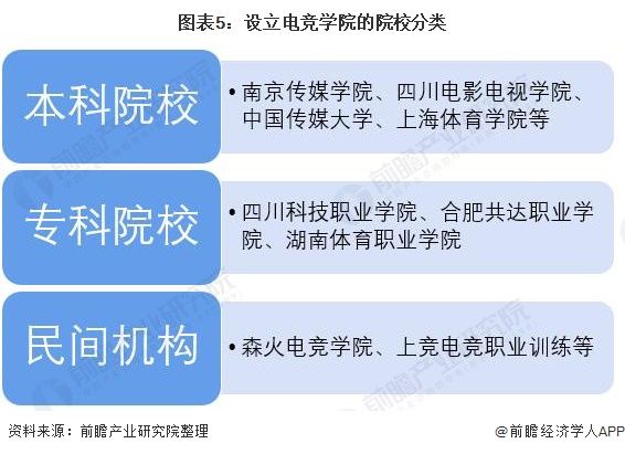 图表5：设立电竞学院的院校分类