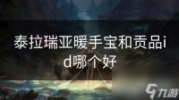 泰拉瑞亚暖手宝和贡品id哪个好