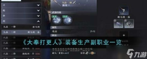 <a id='link_pop' class='keyword-tag' href='https://www.9game.cn/dfdgr/'>大奉打更人手游</a>副职业选什么好 副职业介绍及选择推荐