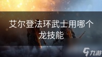 艾尔登法环武士用哪个龙技能