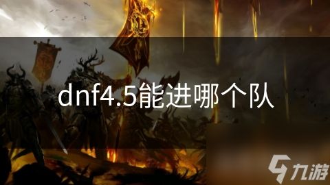 dnf4.5能进哪个队