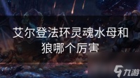 艾尔登法环灵魂水母和狼哪个厉害