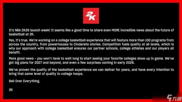 2K成功签约<a linkid=391768>大学</a>篮球授权，NBA 2K系列将新增大学篮球体验内容