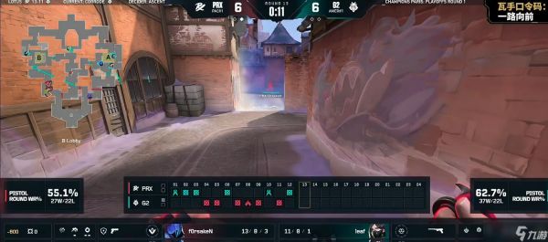 VCT:f0rsakeN火力全开带队前行,PRX2-1击败G2