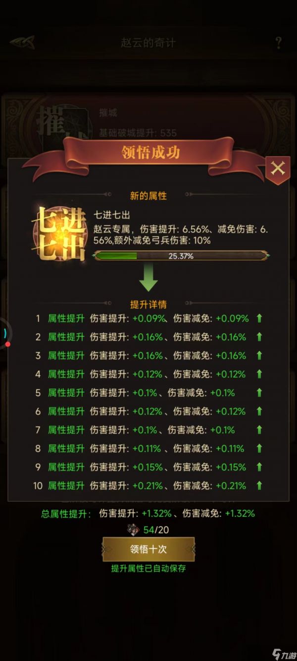帝国战纪【攻略研究所】赵云奇技赛季攻略-奇技领悟成功概率