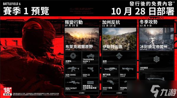 战地6第一赛季更新路线图一览