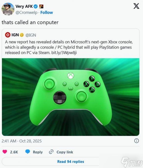 《博德3》发行总监锐评Xbox下代主机：不过是台电脑!