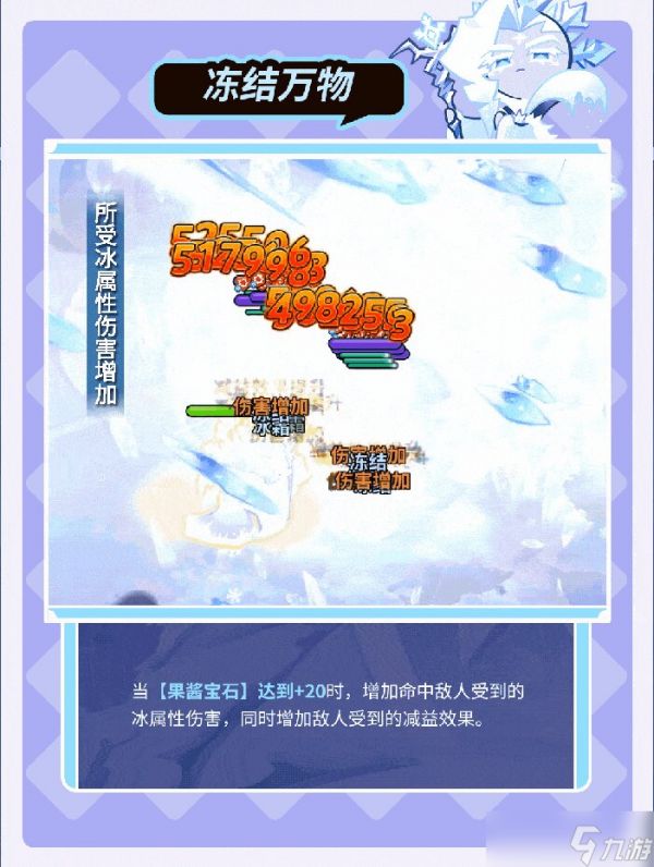 冲呀!饼干人:王国「这里的冰雪能冻结时间。」 冰霜女王饼干 果酱宝石即将解锁