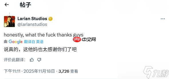 《博德之门3》再度获得TGA提名!官方:何意味?