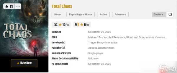 联手《寂静岭》传奇作曲家!媒体高分盛赞恐怖游戏新作《全面混沌》