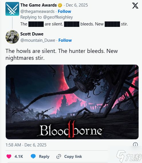 TGA神秘惊喜?外媒称《血源2》大概率无望