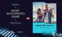 连续两年获TGA最受期待奖!《GTA6》会再跳票蝉联三年吗
