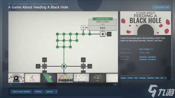 登陆Steam:你的任务是“喂养黑洞” 好评率高达95%