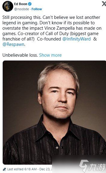 众星悼念COD之父：小岛秀夫痛失挚友 动视致敬传奇