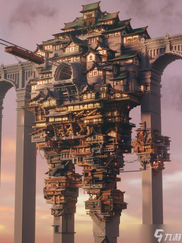 《我的世界》建筑大佬分享自制神作:中式赛博超惊艳!