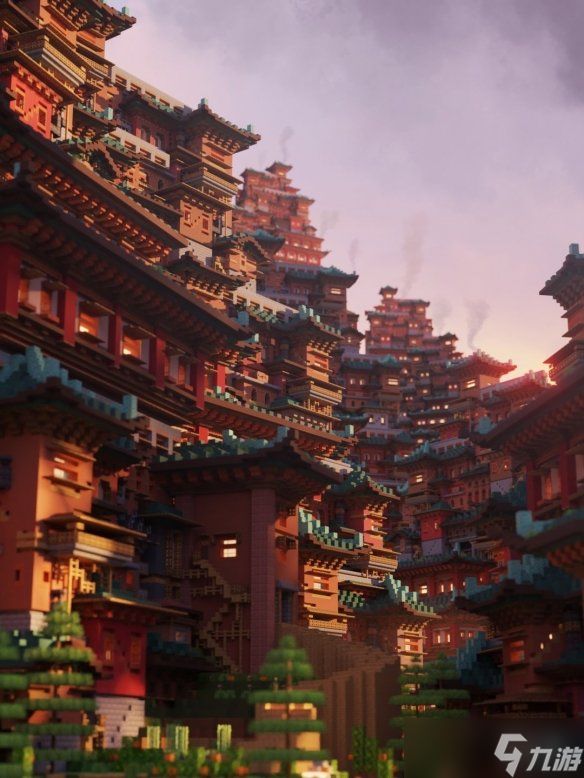 《我的世界》建筑大佬分享自制神作:中式赛博超惊艳!