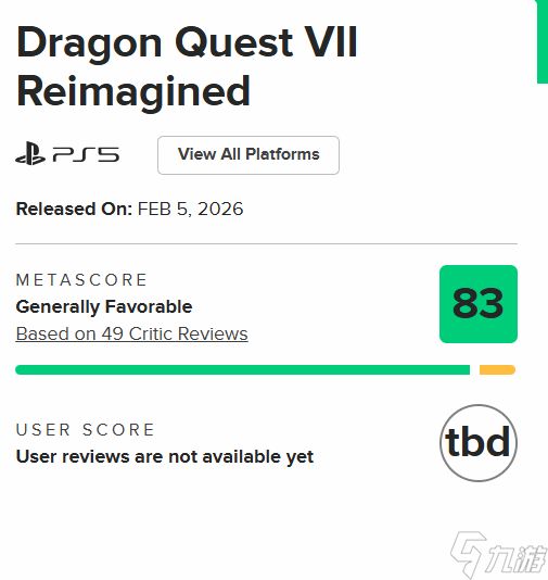 《勇者斗恶龙7RE》M站83分!值得每一位RPG粉丝入手