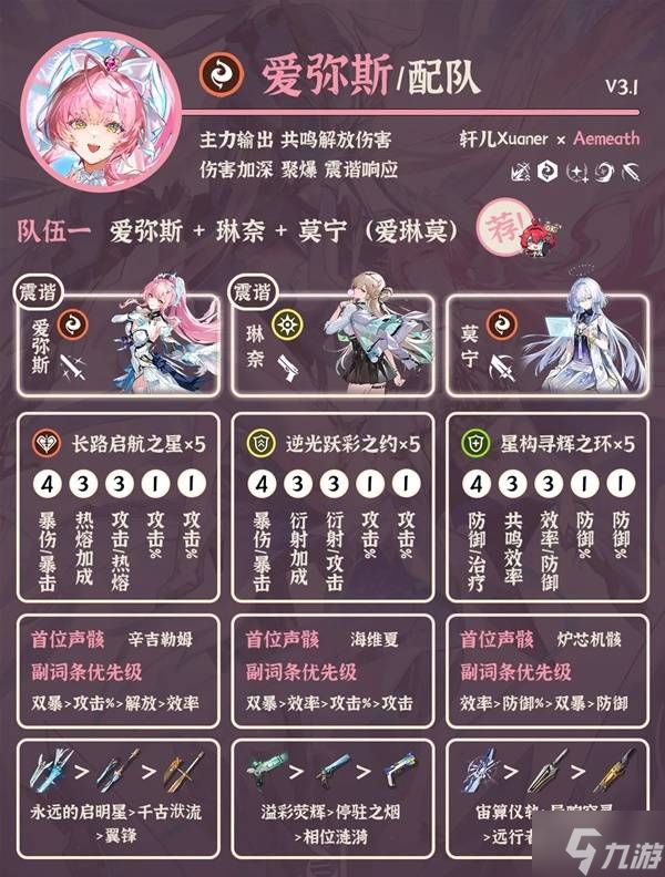 《鸣潮》爱弥斯配队推荐 爱弥斯怎么配队