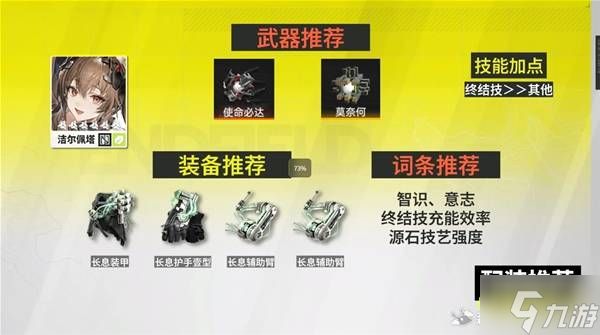 《明日方舟终末地》洁尔佩塔阵容与输出手法推荐 洁尔佩塔武器装备参考