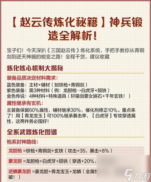 三国赵云传炼化（解锁隐藏剧情）