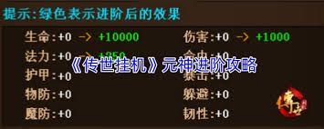 传世挂机元神如何进阶