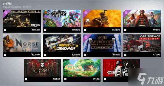 Steam二月最热新品榜公布 《生化9》《仁王3》均进入黄金级