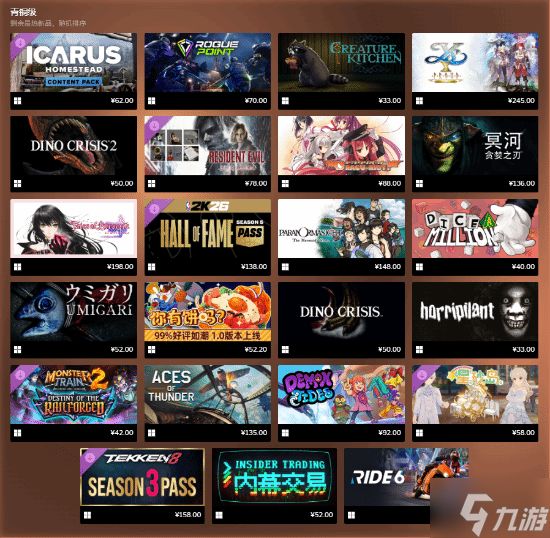 Steam二月最热新品榜公布 《生化9》《仁王3》均进入黄金级