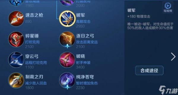 王者荣耀射手低星思路怎么出装