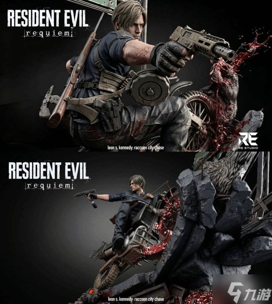 《生化危机9》里昂名场面雕像来了!丧尸喷涌太下饭