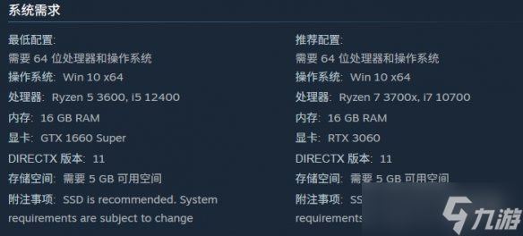《终落之城》配置要求