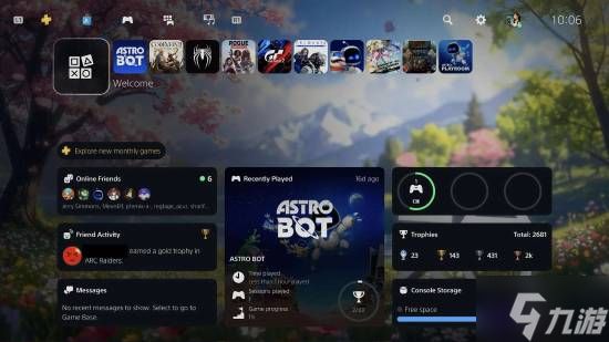 PS5全新界面曝光！排版大变样 布局更紧凑