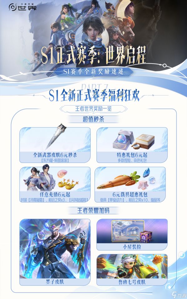 王者荣耀世界S1赛季更新内容一览