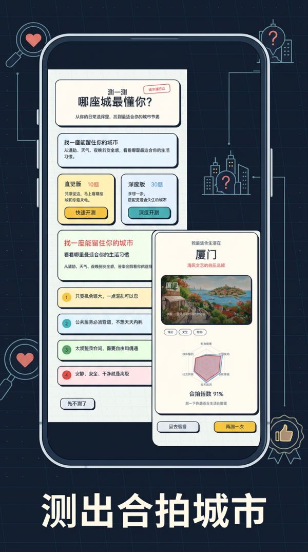 测一测，你最适合生活在哪个城市什么时候出 公测上线时间预告