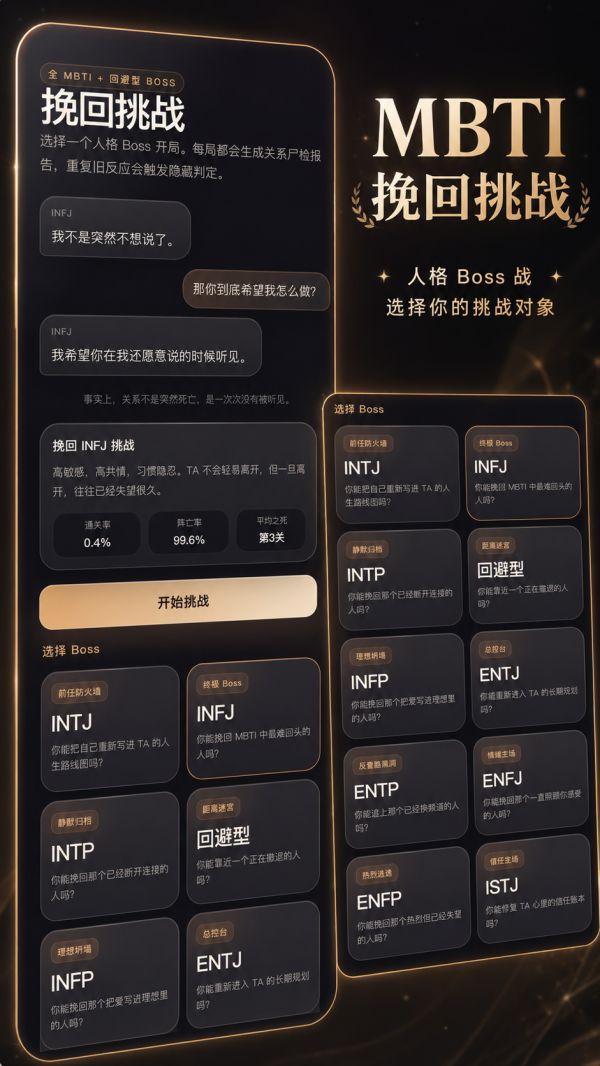 MBTI挽回挑战好玩吗 MBTI挽回挑战玩法简介
