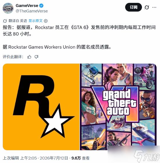 GTA6临近发售引热议：高强度开发与开发者健康成焦点