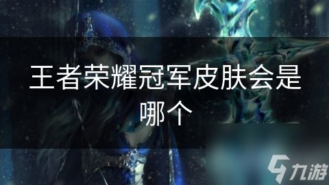 王者荣耀冠军皮肤会是哪个