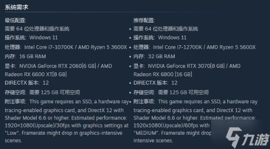 《皇牌空战8：希孚之翼》需求公布！最低2060 确认搭载D加密