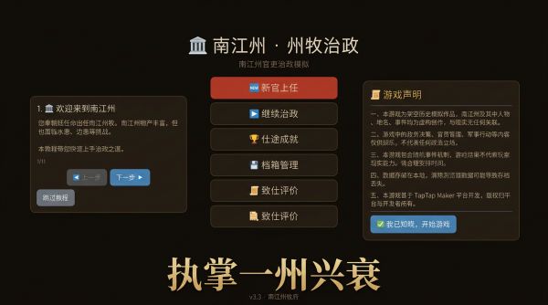 仕途南江州·州牧治政好玩吗 仕途南江州·州牧治政玩法简介