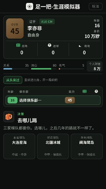 足一把-足球生涯模拟器什么时候出 公测上线时间预告