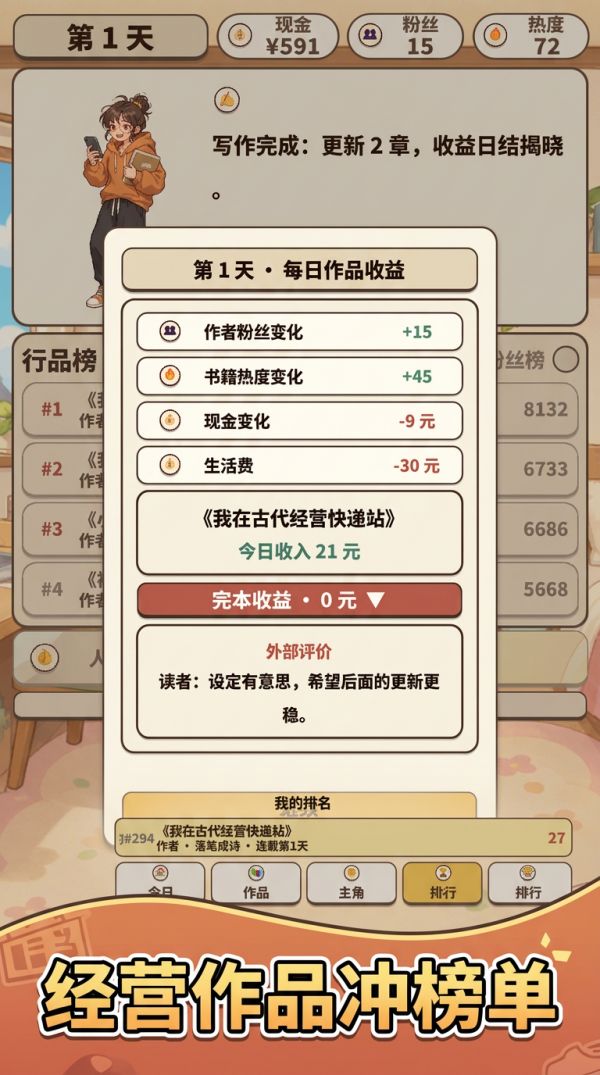 失业后成为网文大神好玩吗 失业后成为网文大神玩法简介