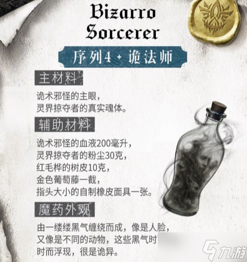 诡秘之主占卜家魔药配方是什么-占卜家魔药配方及晋升方法